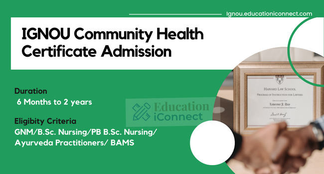 IGNOU Community Health Certificate Admission 2024 | BPCCHN | Syllabus ...